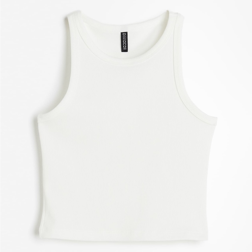H&M Women’s XS White Cropped Tank Top